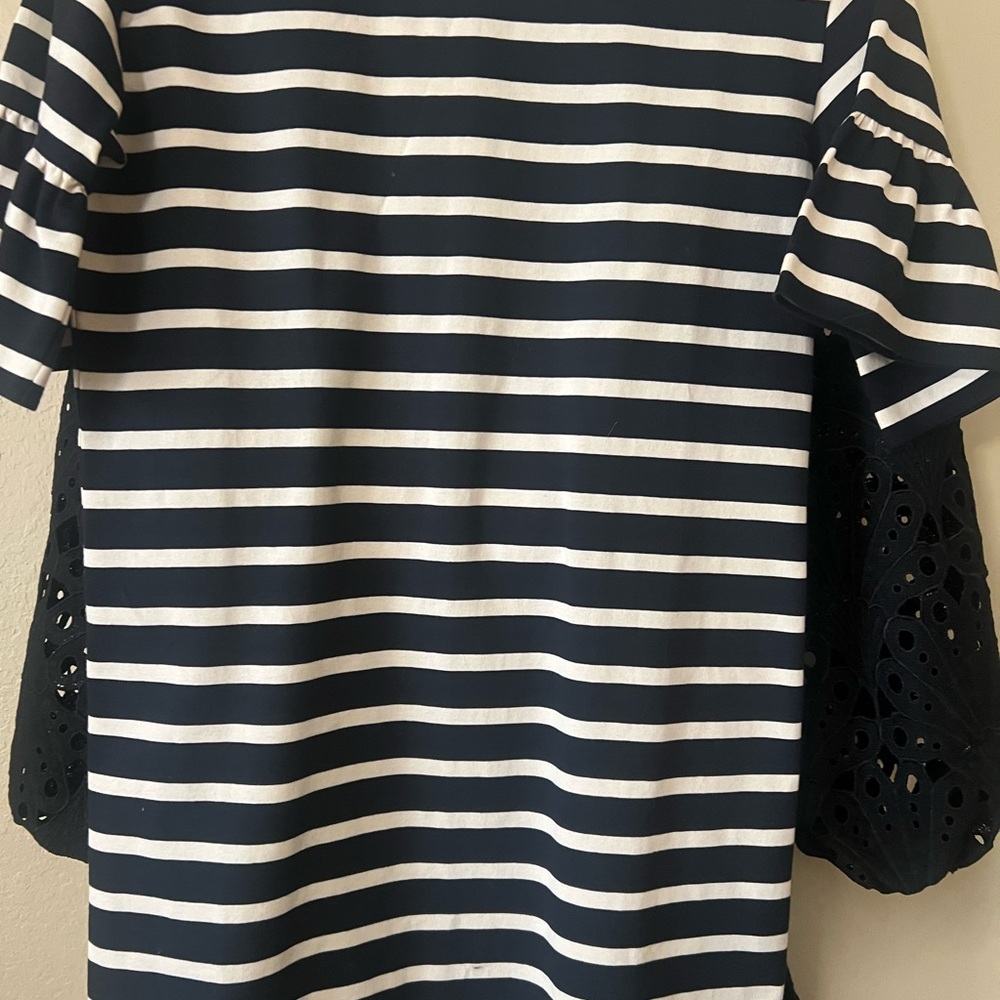 J. Crew Blue White Striped Dress
